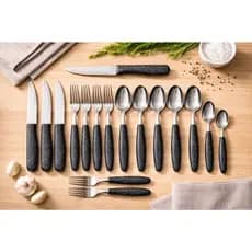 Conjunto de Talheres Caprese 26 Peças - Preto Granito