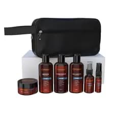 Kit Completo Masculino Barba Refrescante Shampoo Condicionador Creme Óleo Colônia Balm + Necessaire