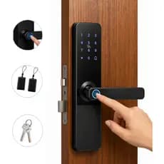 Fechadura Digital Eletrônica Porta Biometria Sobrepor Inteligente Segurança