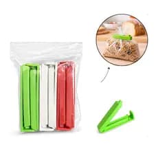 Kit 6 Fechos Prendedor Plástico Embalagem Alimentos Multiuso
