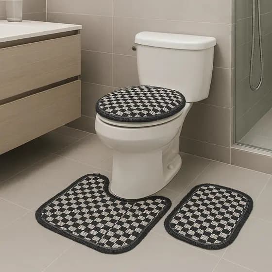 Kit de Banheiro 3 Peças com Franjas – Conforto e Estilo para seu Lar