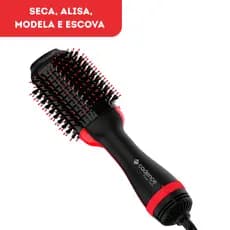 Escova Secadora Profissional Cadence Rouge: Seca, alisa, Modela e Escova / Style 4 Em 1 Esc700 127v