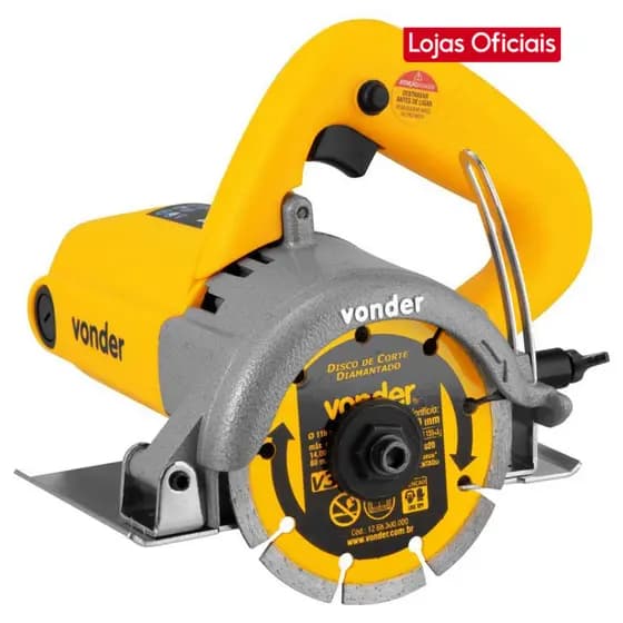 Serra Marmore Vonder Smv 1300 Amarela 1300W 220V Cortador De Parede Piso Azulejo