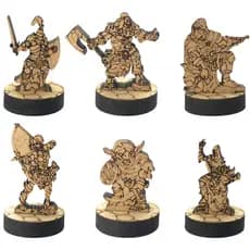 Kit 6 Miniaturas Heróis Personagens Rpg De Mesa D&d Mdf