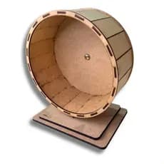 Brinquedo Rodinha Hamster Alta Qualidade E Segurança Em Mdf Crú