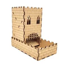Torre De Dados Portátil 18x18cm Para RPG EM Mdf
