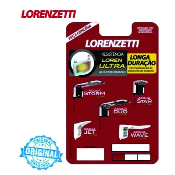 Resistência Ducha Acqua Ultra 5500W X 127V - Ref: 3065 - Original Lorenzetti