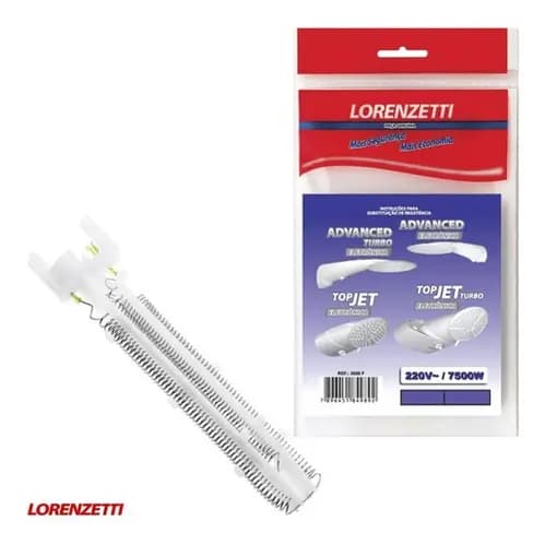 Resistência Ducha Top Jet/Advanced Eletrônica 7500W X 220V - Ref. 3056 F - Original Lorenzetti