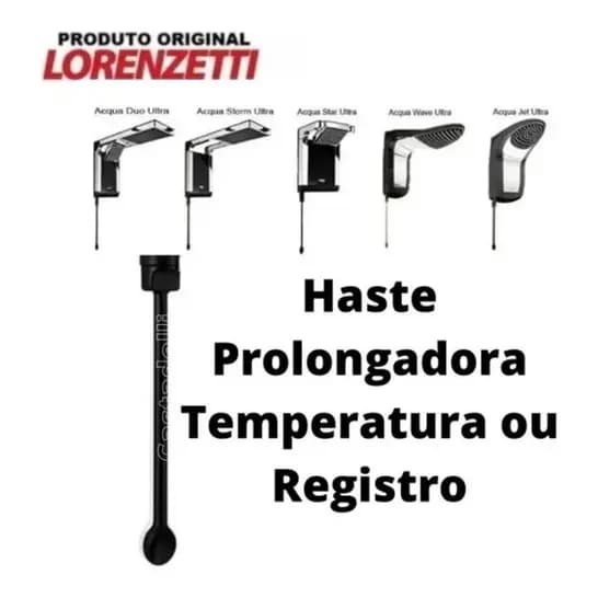 Haste / Vareta De Troca Temperatura Ducha Acqua Preta - Ref. A-07P