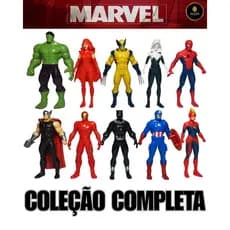 Kit 10 Bonecos Marvel Avengers Vingadores 9,5CM Original Action Figure - Coleção Completa