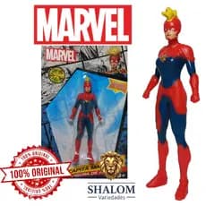 Boneco Capitã Marvel Vingadores Colecionável 9,5cm Original Figura de Ação