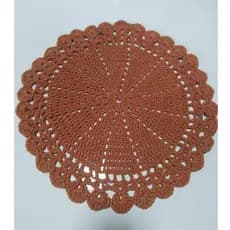 Sousplat De Crochê Marrom - Decoração de Crochê
