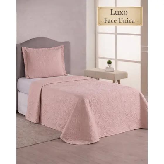 Cobre-Leito Solteiro 2 Peças - Luxo Toque de Sofisticação que o Seu Quarto Precisa