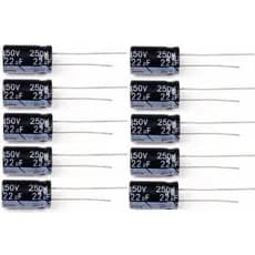 Kit 10 Capacitor Eletrolitico 22uf X 250v