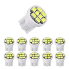 Kit 10 Lampada T10 8 Led W5w 3014 Branco 12v