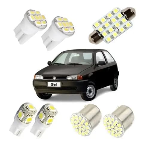Kit Lampadas Led Gol Bola G2 Luz Pingo Teto Placa Ré Torpedo