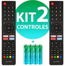 Kit Controle Remoto Compatível Tv Smart Philco Ptv42dswn