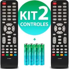 Kit Controle Remoto Compatível Tv Sti Semp Ct-6470 Le3273w