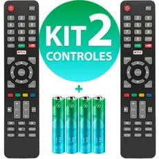 Kit Controle Remoto Compatível Com Tv Cobia Smart Lcd CTV50UHDSM