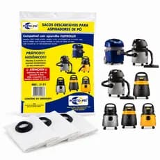 Kit 3 sacos aspirador de pó Electrolux Flex, A10, A13, AWD01, GT, AQP, Hidrovac e outros  (2177)