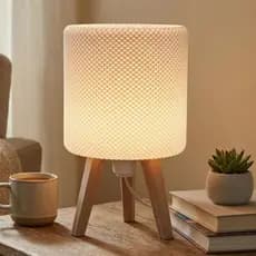 Abajur Luminária De Mesa de Cabeceira Sala Quarto Moderno Com Lâmpada LED Moderna Tripé
