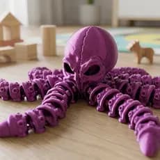 Polvo Articulado 3D Flexível Anti Stress Decorativo Colorido Presente Criativo Sensorial Infantil