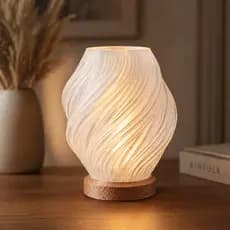 Kit 2 Luminárias de Mesa 17x9cm LED Moderna Criativa e Minimalista Abajur Decorativo Lâmpada Quente