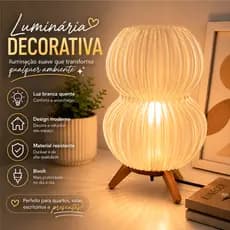 Luminária Abajur 3D Decoração Mesa Escrever Quarto Sala Presente Criativo Luz Led Moderno