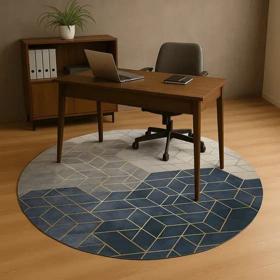 Tapete Redondo Antiderrapante Veludo Macio Carpete Felpudo Sala Quarto Escritório Decoração Lavável