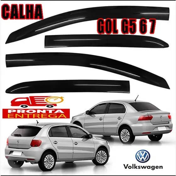 Calha de Chuva: Gol - Voyage - G5/G6/G7 (4 portas, 2008 A 2020) Ref: 30007