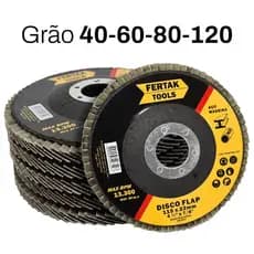 Disco Flap  4´´ POLEGADAS  grão 40-60-80-120 Flap disc lixa para madeira e ferro VALOR UNITARIO