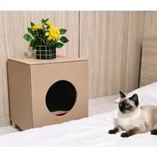 sanitário, banheiro para gato em MDF cru ideal para pintura artesanato