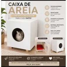 caixa de areia sanitário/ para gato em mdf