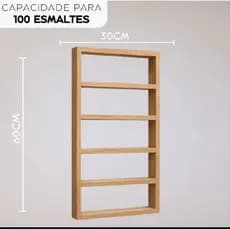Expositor Nicho Organizador de Esmalte Prateleira Para 100 e 200 Esmaltes