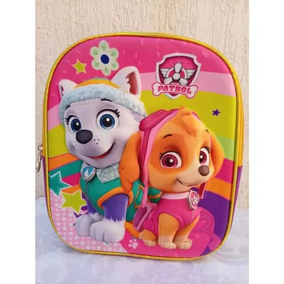 Mochila infantil 3 D menina, mochila kids Patrulha canina, mochila escolar Moana, mochila Princesas disney..