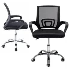 Cadeira Ergonômica Para Escritorio Estofado Preto de Mesh