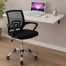 Mesa Dobrável de Parede Cadeira de Escritório Giratória Ergonômica