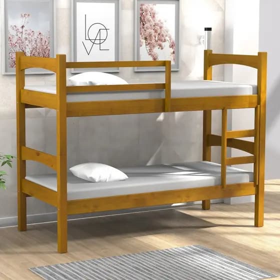 Cama Beliche Madeira Maciça Pinus Super Resistente 88cm