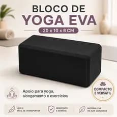 Bloco de Yoga EVA 20x10x8 cm Tijolo para Pilates Alongamento Equilíbrio e Exercícios