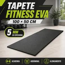 Colchonete Academia EVA 100x50cm 5mm Tapete Fitness Yoga Pilates Abdominal Exercícios