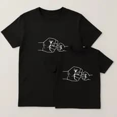 Kit Camiseta Pai e Filho - Toque de Amor - Lançamento dia dos pais - 100% Algodão 30.1