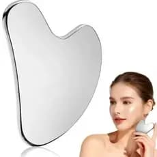 Massageador Facial Gua Sha Inox Profissional Lifting Instantâneo Relaxamento Muscular Drenagem