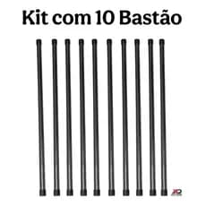 Bastão de PVC 10 Unidades Sem Carga 1 Metro Exercícios Alongamento Yoga Pilates Fisioterapia