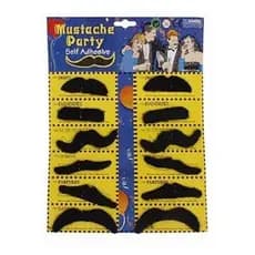 Cartela Bigode Falso , Mustache Com 12 Unid