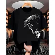 Camiseta Streetwear Cristã "JESUS MARCAS" Camisa 100% Algodão Premium Lançamento Unissex Gospel