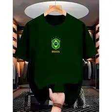 Camiseta Streetwear "BRASIL 7" Estampada Camisa 100% Algodão Premium  T-shirt Lançamento