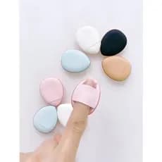 Kit 4 Mini Esponja dedo para maquiagem acabamento perfeito na maquiagem consegue alcançar mínimos detalhes esponja puff