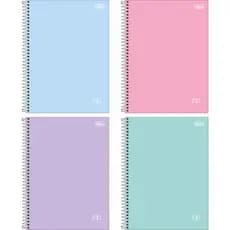 Caderno Universitário Tilibra 1 Matéria Cores Pastel 80 Folhas 27,5 x 20,5 cm
