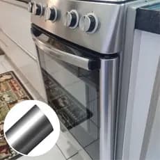 Papel Contact Vinil Adesivo Prata Inox P/ Envelopamento Geladeira Móveis Lavável