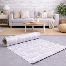 Papel de Parede Adesivo Tijolo Branco Impermeável Lavável Para Decoração Paredes Casa Apartamento